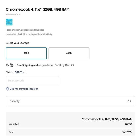 Samsung Chromebook 4 11.6" Intel Celeron 4GB RAM 32GB SSD - Picture 7 of 12